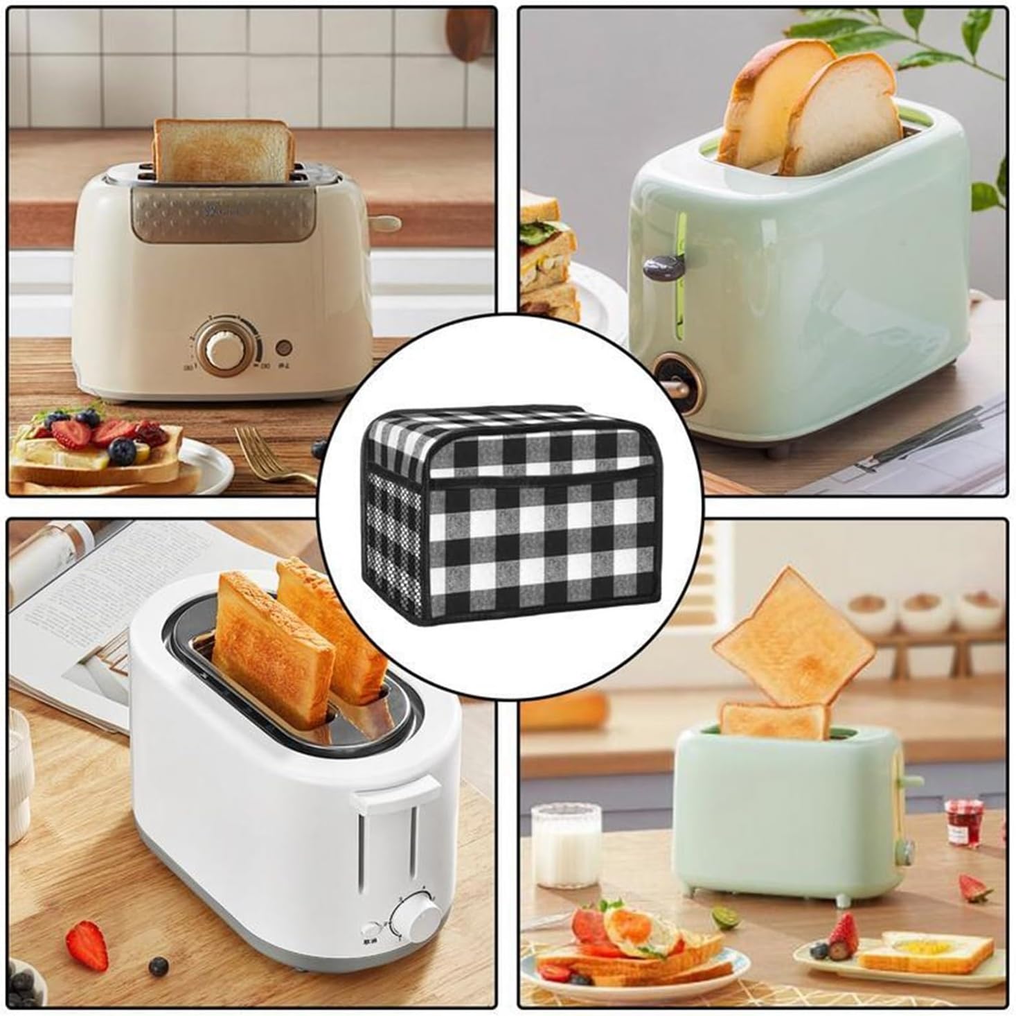 Toaster Cover 2 Slice Toaster Cover Super Soft Appliance Machine Washable With Pocket For Most Standard 2 Slice Toasters