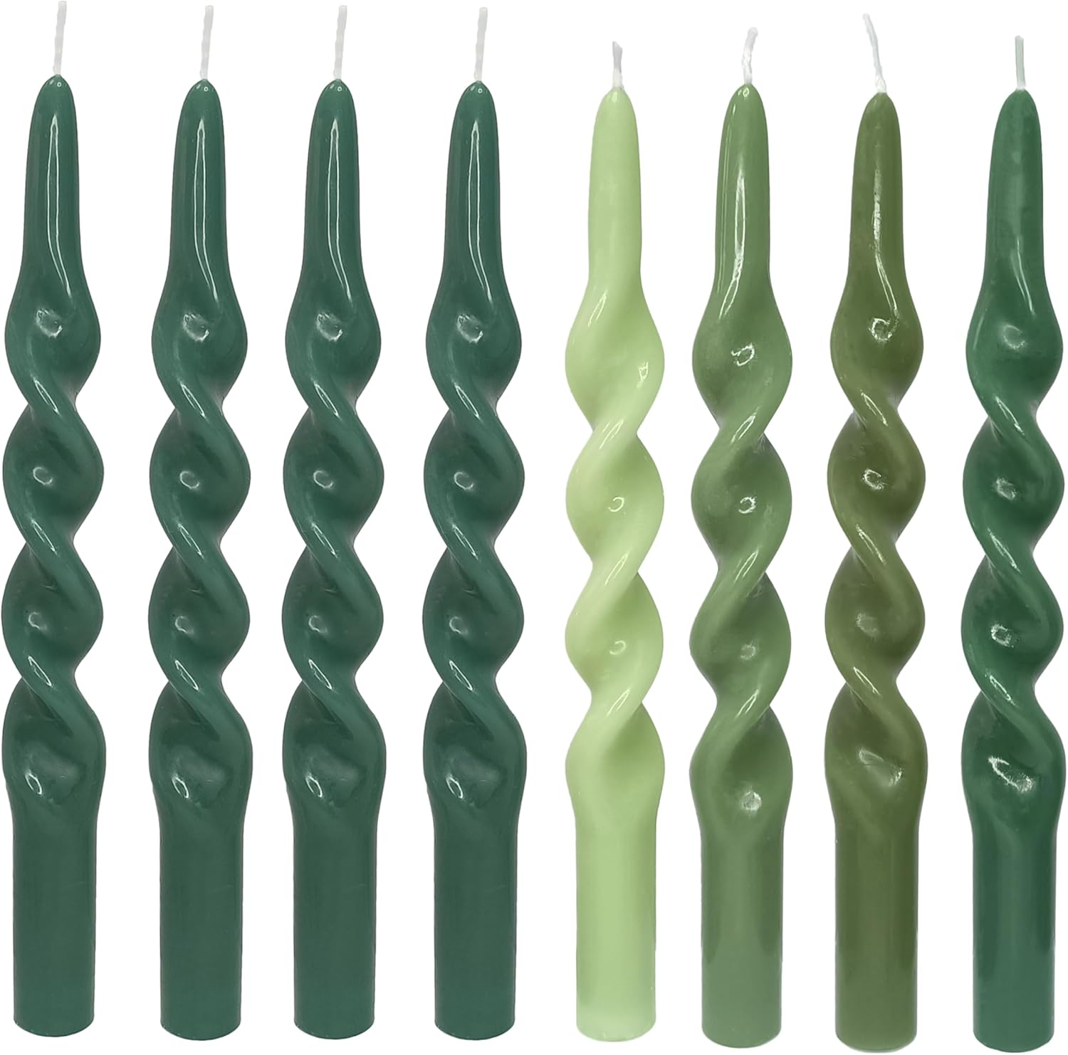 Spiral Taper Candle Twisted Candlesticks Unscented Wax Candles Gradient Handmade Candle Stick Dinner Candlesticks for Home Décor Weddings Festive Seasons Holiday