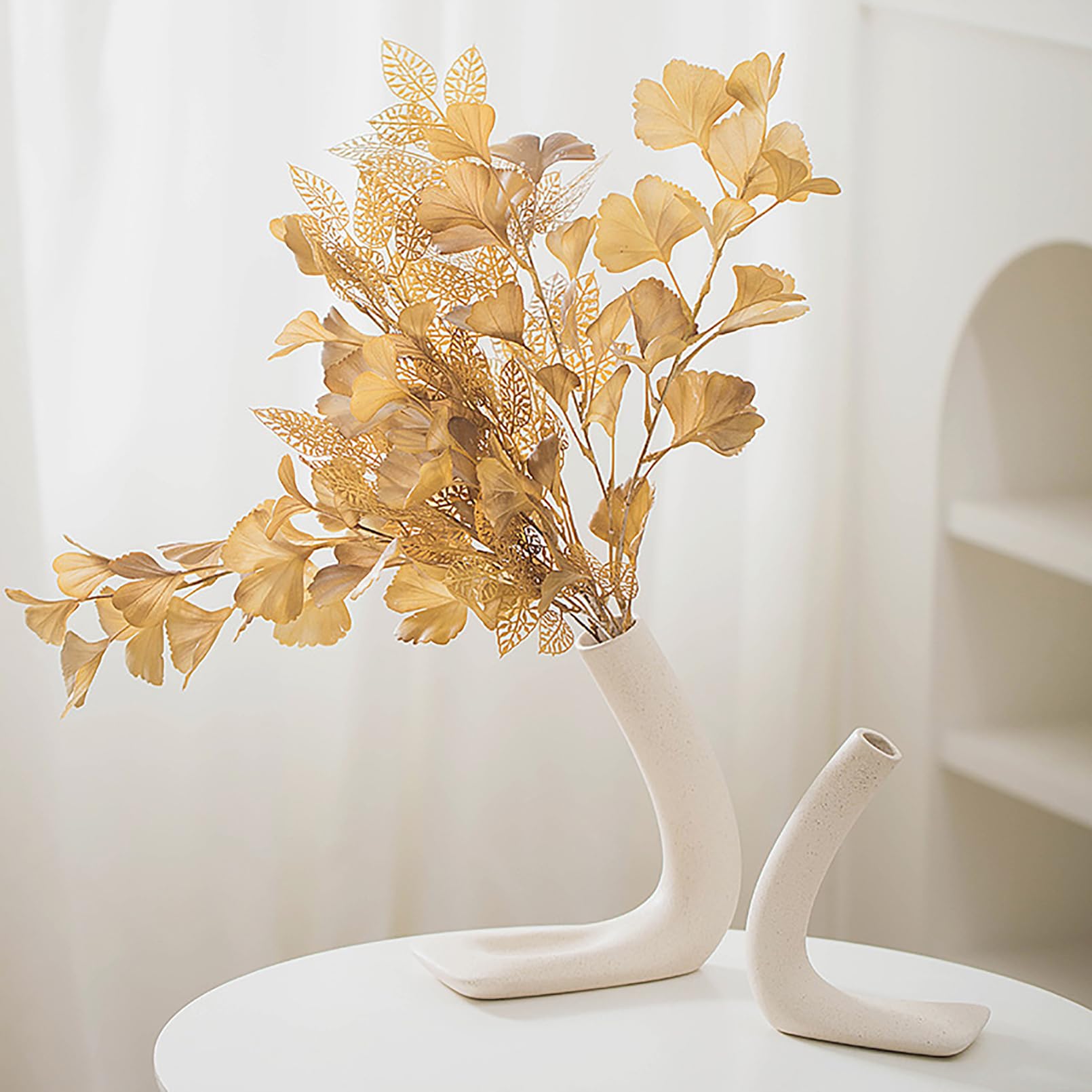 Keramikvase Vasen Set,Ins Style Vase Weiß Blumenvase Für Modern Home Decor Vase Aesthetic-Nordic Kreative Minimalistische Boho Vase Wohnzimmer Deko Vase,Festival Geschenk Dekorationen Vasen