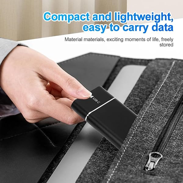 CHENRI Unità a stato solido portatile mobile, SSD portatile da 2 TB, da USB 3.1 a M.2 NGFF SSD, adattatore 10 Gbps, unità a stato solido esterna, disco rigido esterno per telefoni, computer, tablet - 5