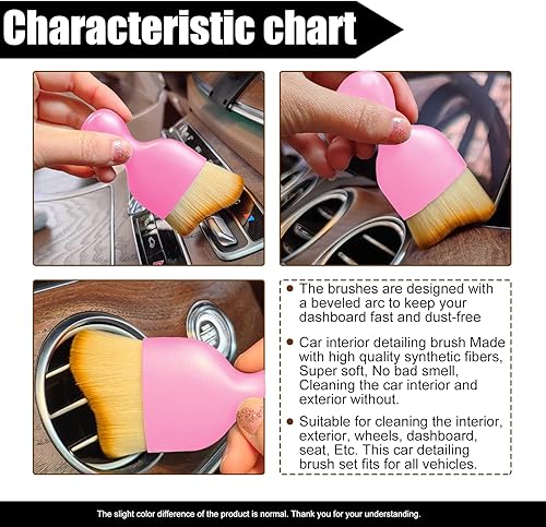 Miniatura 4 de Cepillo de polvo para interior de automóvil, cepillo suave para detalles de automóvil, cepillo de eliminación de polvo para salpicadero automotriz,