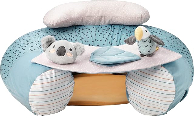 Nuby Animal Adventures Sit-Me-Up Baby Seat  Inflatable Sit & Play Floor Seat | Detachable Tray | Machine Washable | Suitable from 6 Months Plus