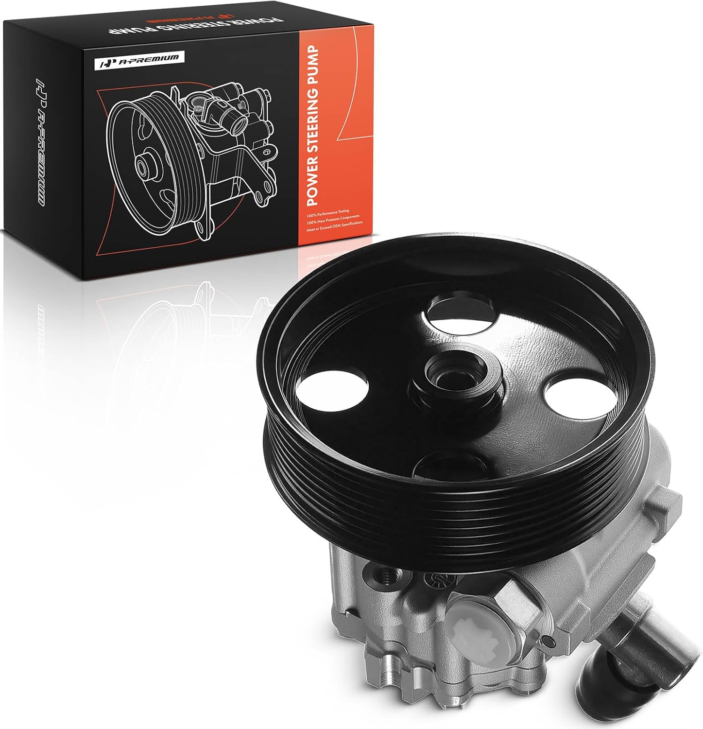 A-Premium Power Steering Pump, with Pulley, Compatible with Mercedes-Benz GL320 2007-2008, R320 2007-2008, ML320 2007-2008, V6 3.0L Diesel, Replace # 0044668301
