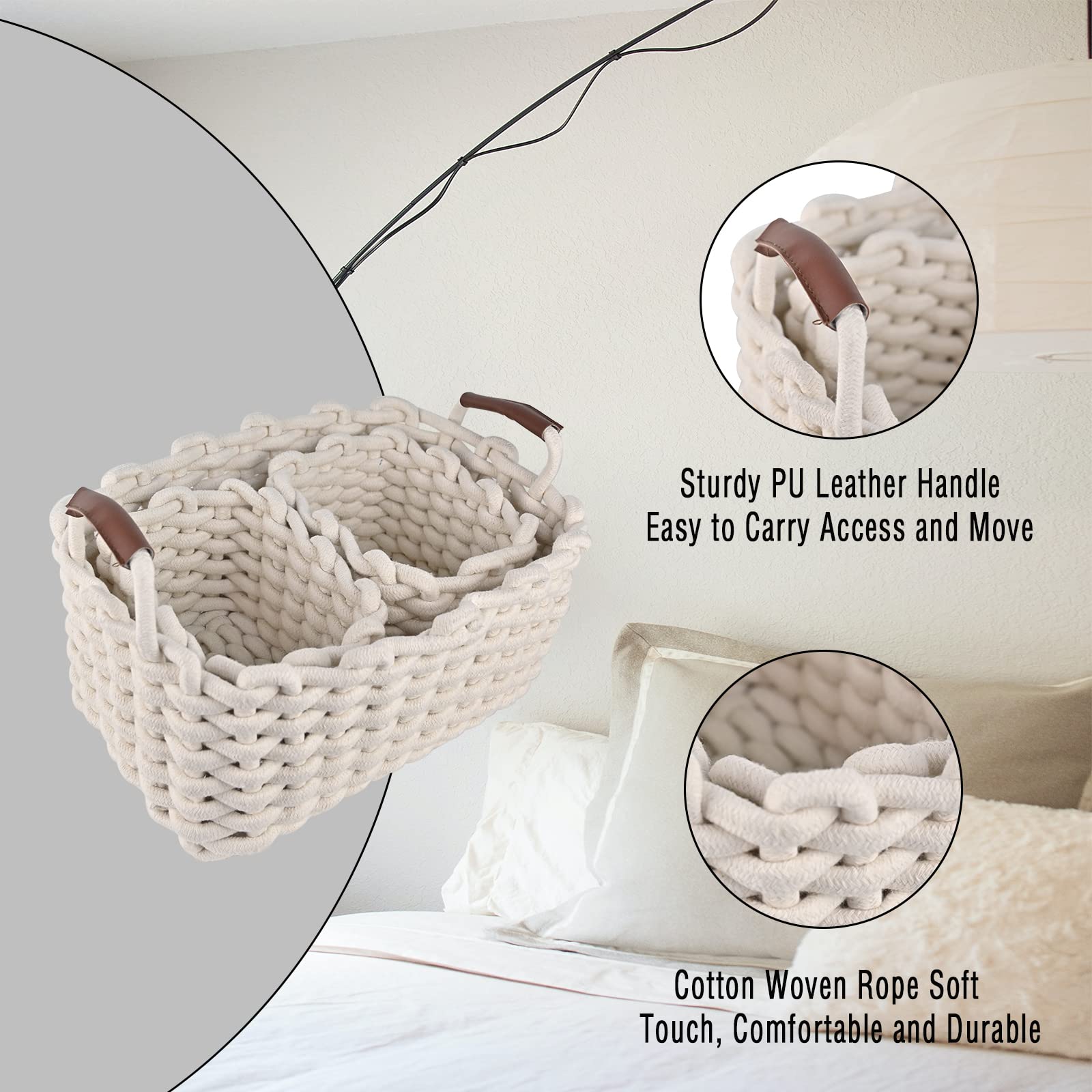 Cestino Portaoggetti In Seagrass - Vimini Naturale Con Coperchio, Piccolo 23x13x8cm - Foto 4