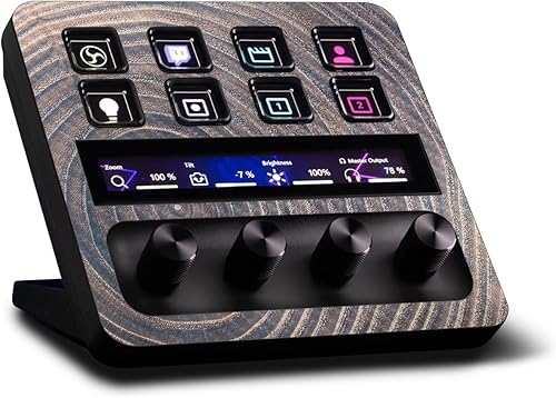 MightySkins - Piel de fibra de carbono compatible con Elgato Stream Deck + vida útil  Acabado de fibra de carbono texturizado protector y duradero