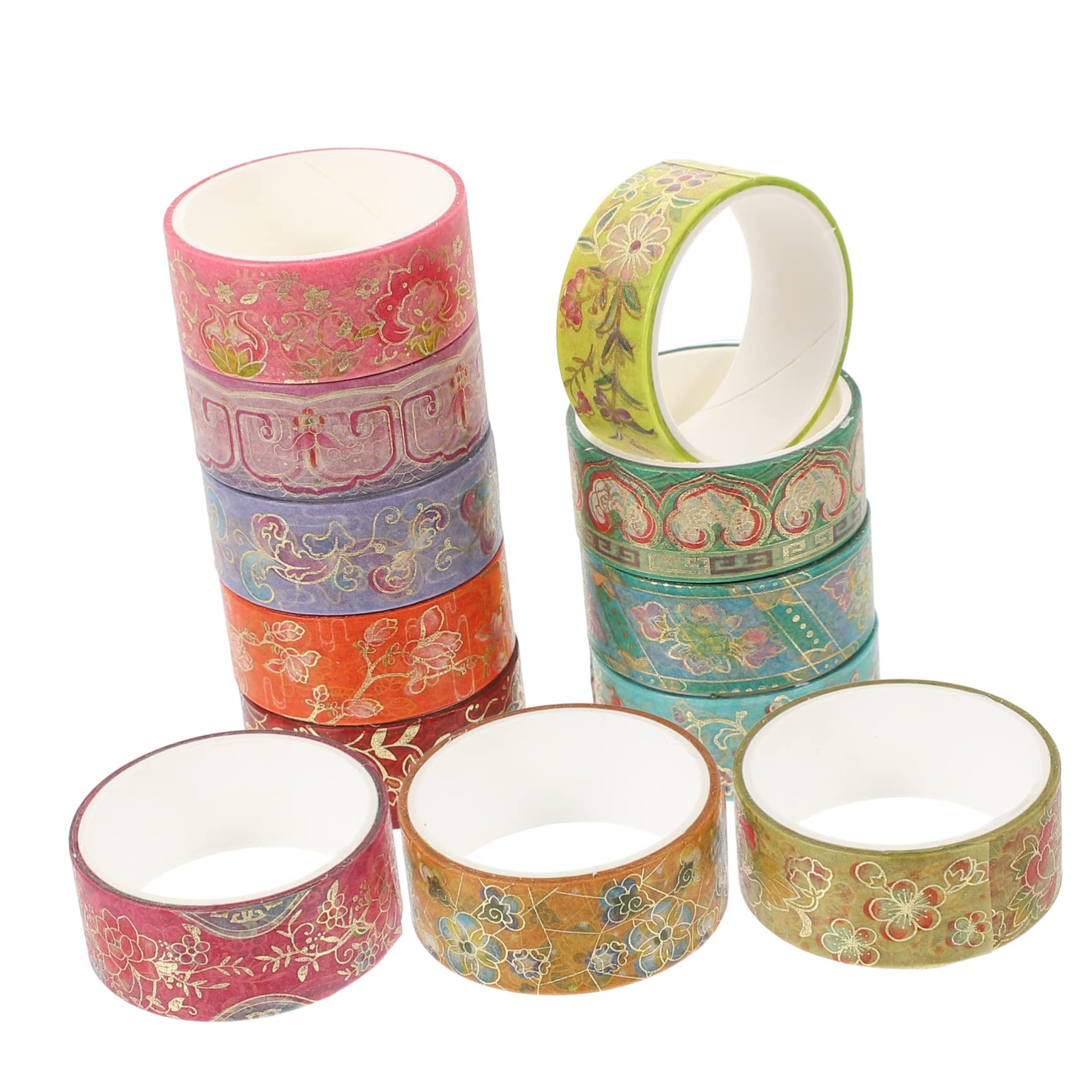 NUOBESTY 48 Rollos Cinta De Bolsillo y Papel Cinta Adhesiva Washi Decoración De Frutas Cinta Washi con Motivos Cintas para Envolver Flores Suministros para La Fiesta