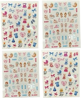 Bolt Bee Baby Shower Nail Art Stickers Set, 4 Designs, for Nail Decoration Price In India