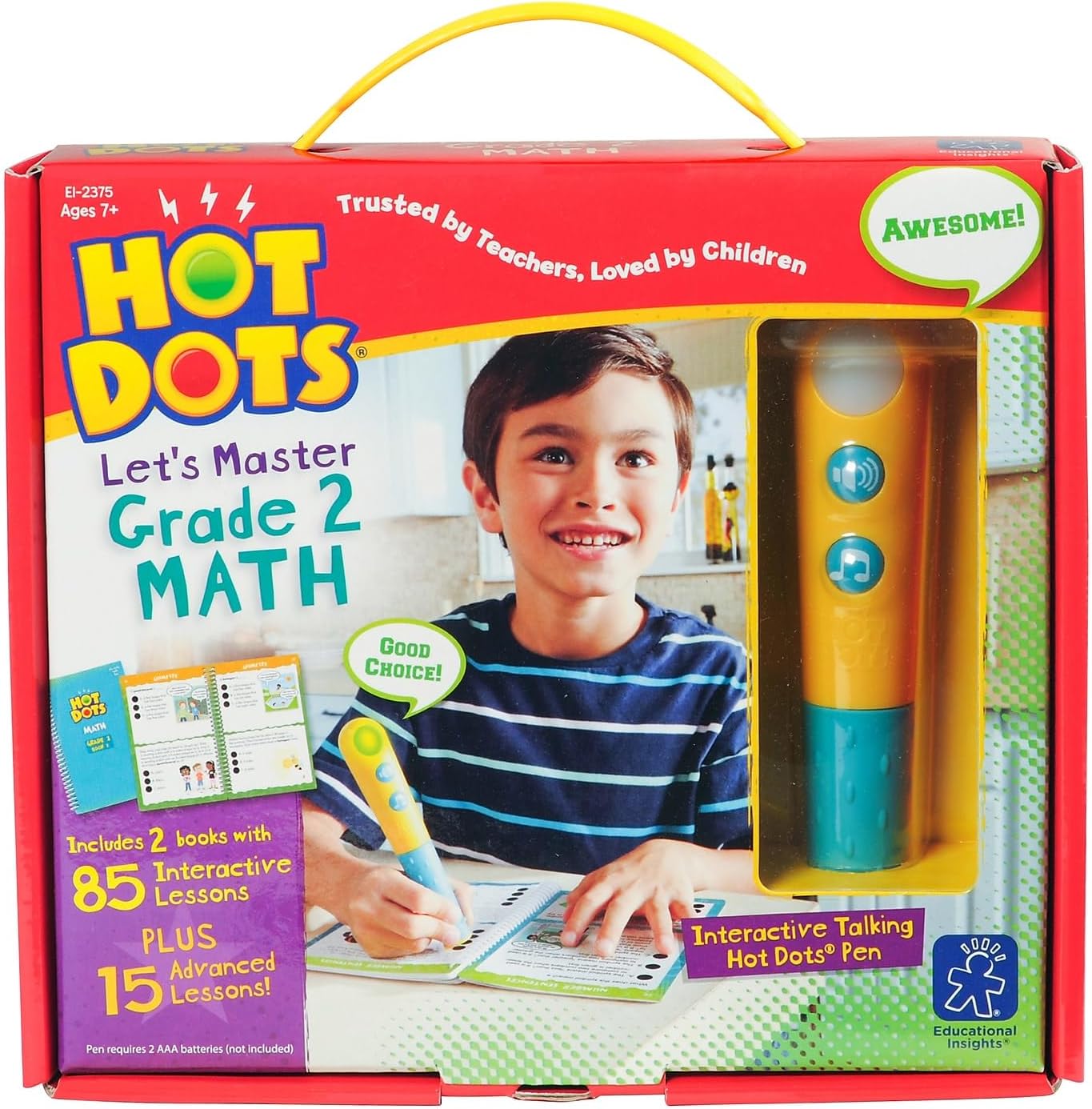 Educational Insights Hot Dots Let's Master Grade-2 Math Set