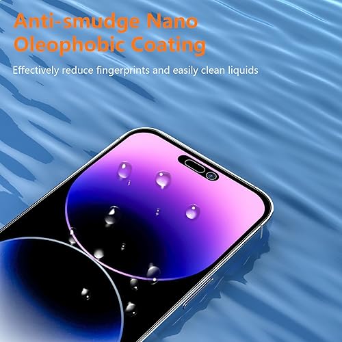 Miniatura 5 de Cnarery Protector de pantalla de privacidad para iPhone 14 Pro, 2 unidades Anti Spy Private Cobertura completa, sin burbujas, a prueba de golpes,