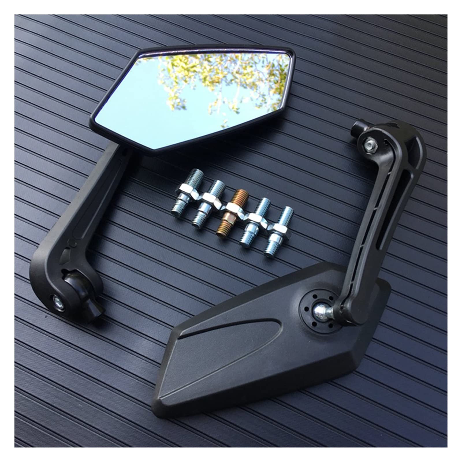 Spiegel voor motorfiets 2 stks/paar Zwart Universial 8mm 10mm Motorfiets Spiegel Scooter E-Bike Achteruitkijkspiegels Achterkant Spiegel Motor spiegels (Kleur : 3