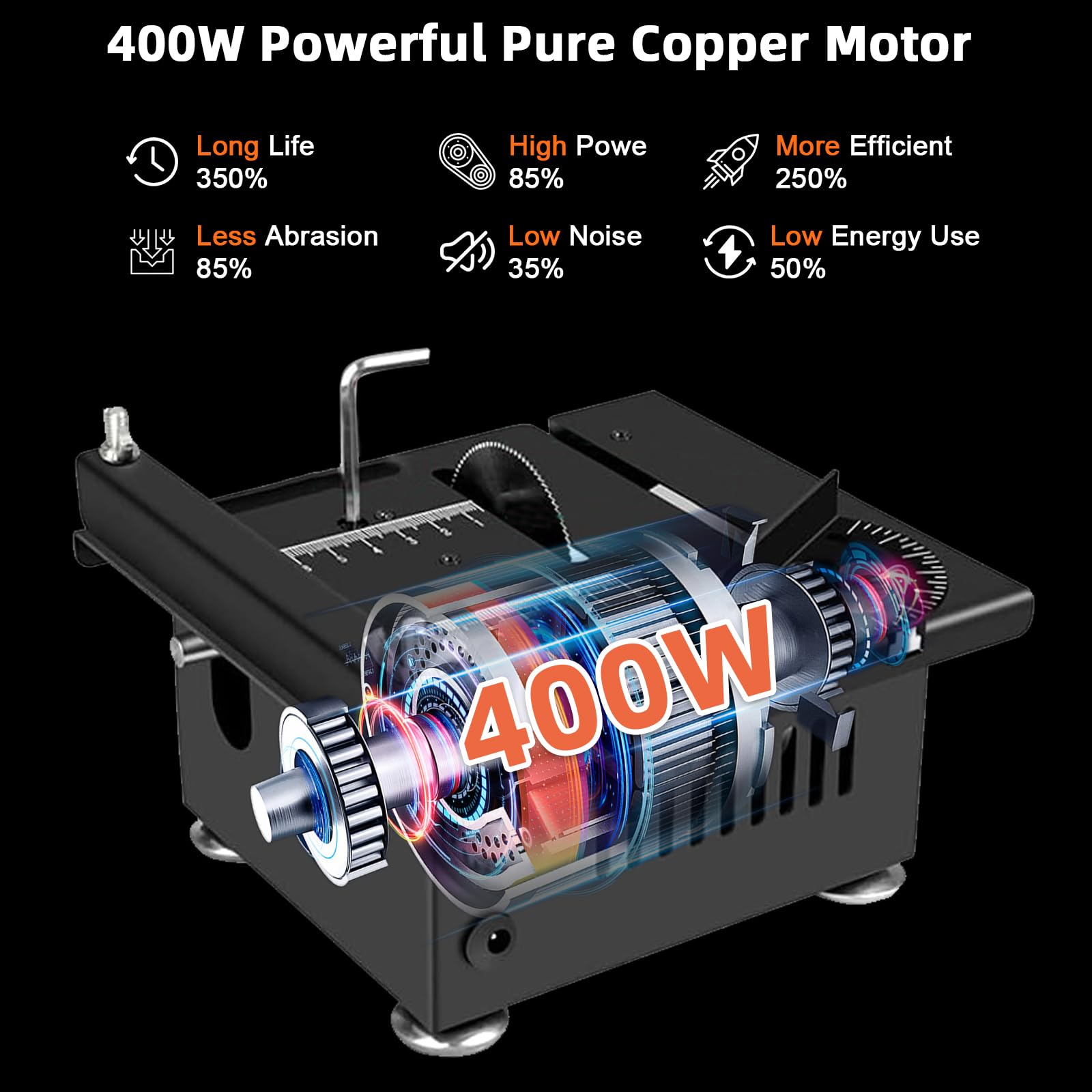 Mini Sega Circolare Da Banco 96W - 7 Velocità, Taglio 0-90°, Per Modellismo E Fai Da Te - Foto 6