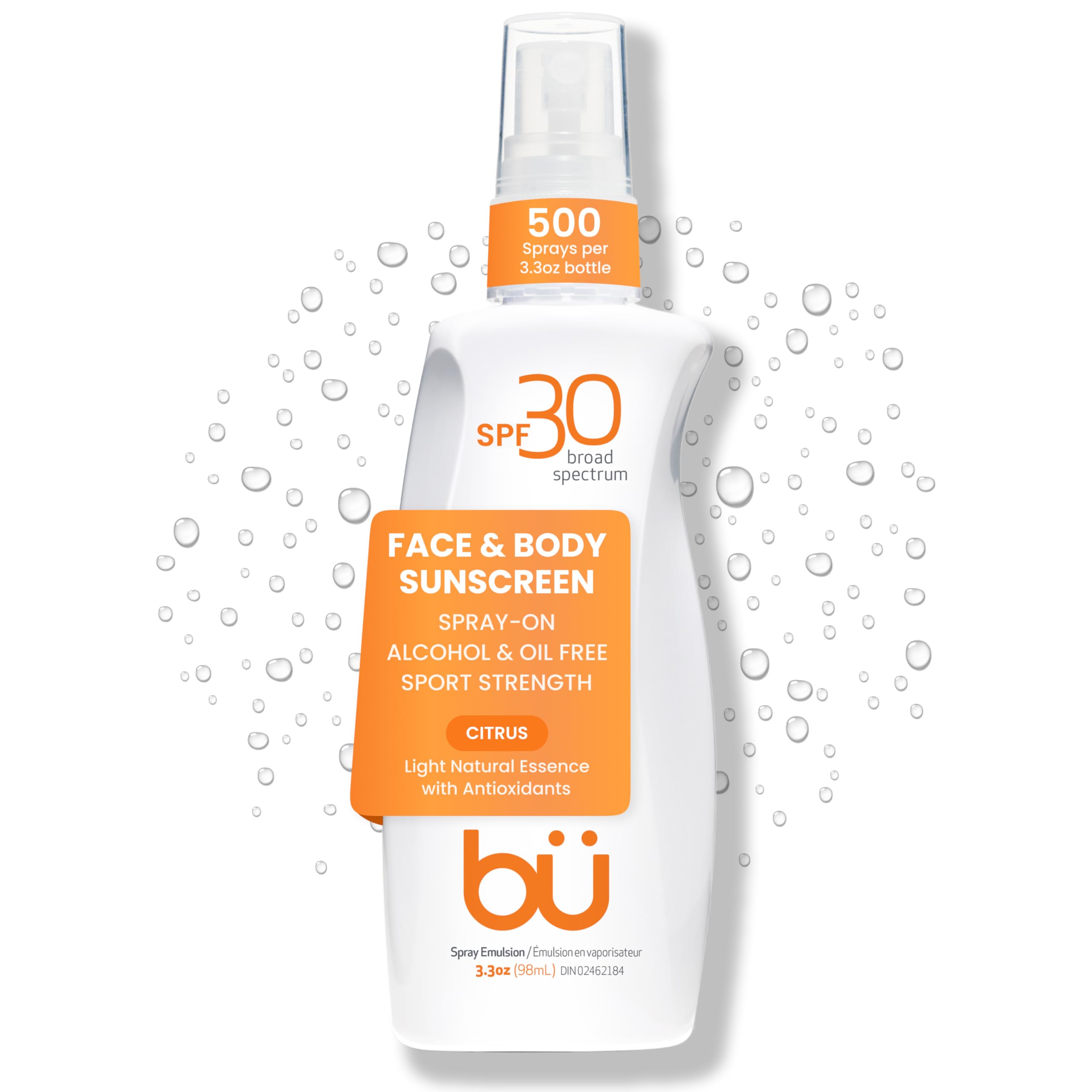 bü Bu SPF 30 Ultrafine WOWmist Sunscreen Spray - Clear, Non Greasy, Non Toxic, Non Comedogenic. Sweat & Water-Resistant. Travel, Sport, Sensitive Skin (Natural Citrus, 3.3 oz)-picture-51