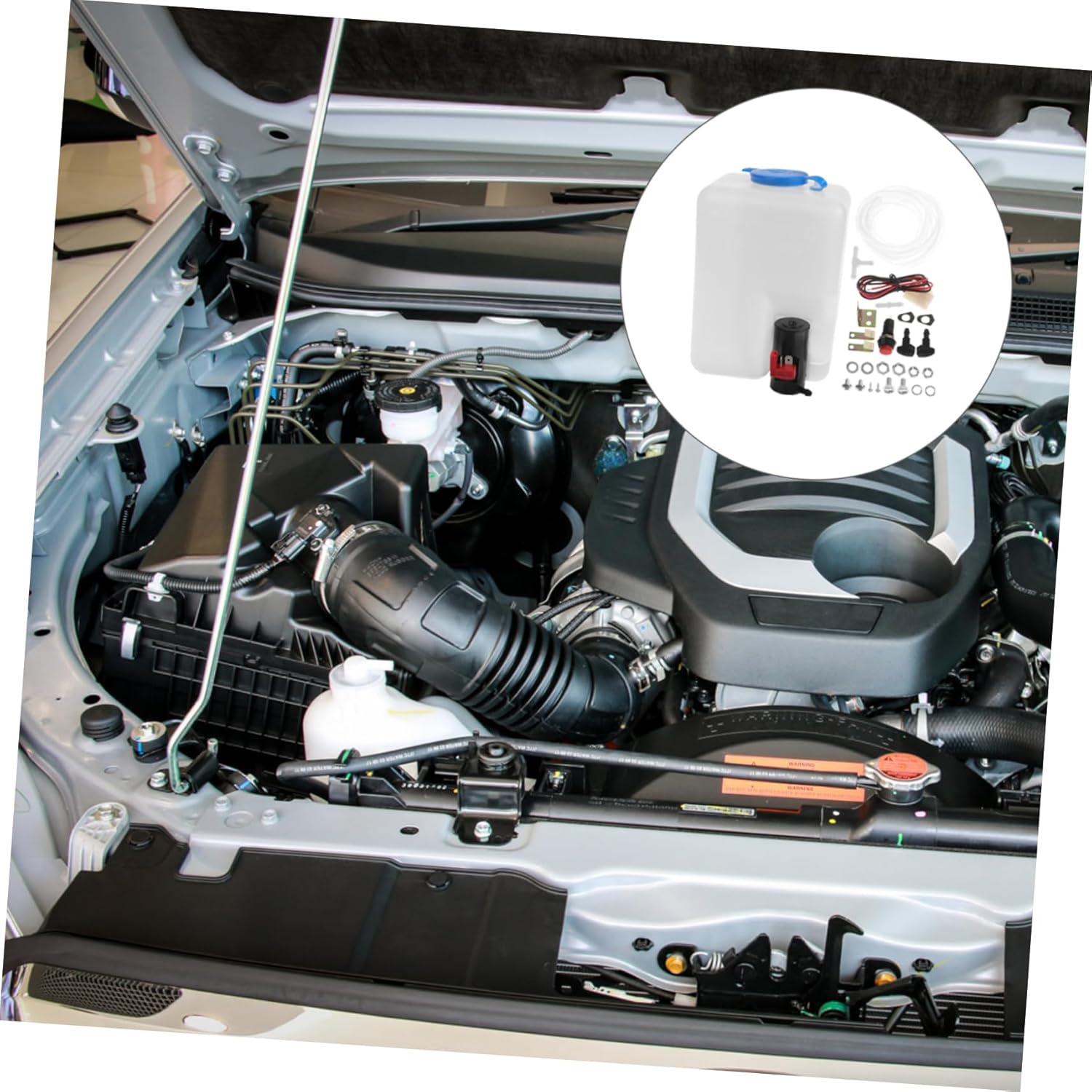 Mobestech 4sets Effortless Windshield Cleaning Windshield Washer Fluid Reservoir Pump Kit