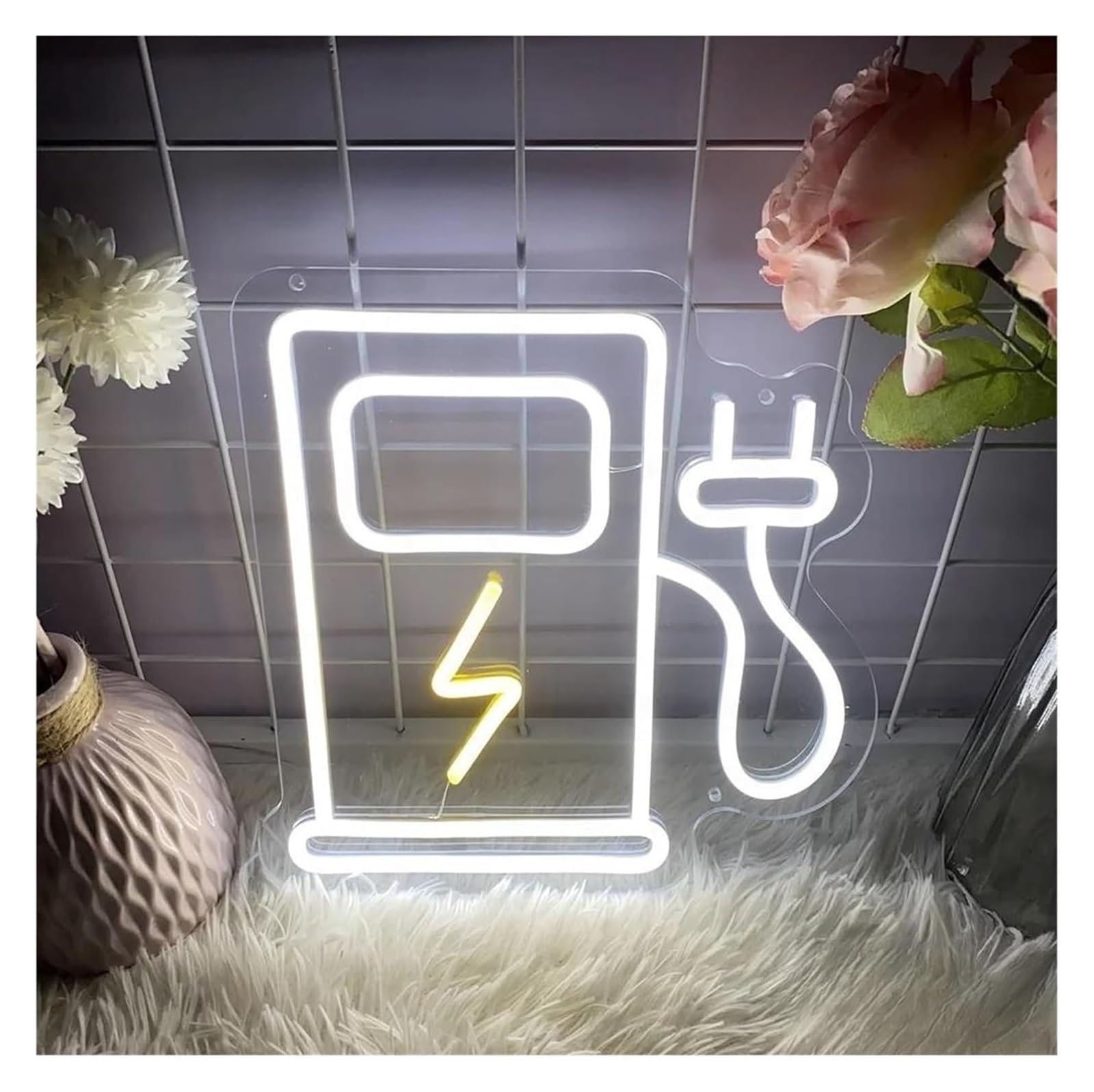Señal de luz de neón Letreros de neón para Almacenamiento baterías, Luces LED para Tiendas, decoración Pared