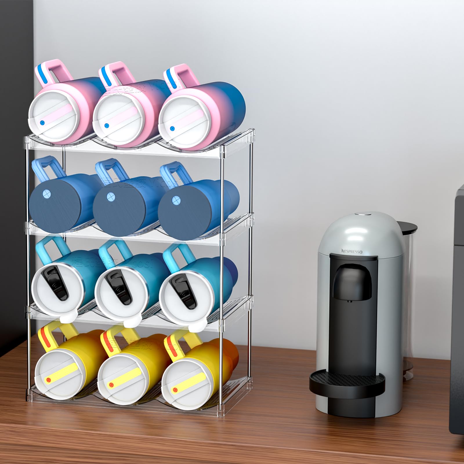 Intersnug Organiseur De Bouteilles D'eau – 24 Supports Au-dessus De La Porte Pour Tasses Stanley Et Différentes Tailles – Organiseur De Tasses Pour Armoire De Cuisine, Garde-manger, Placard, Chambre à