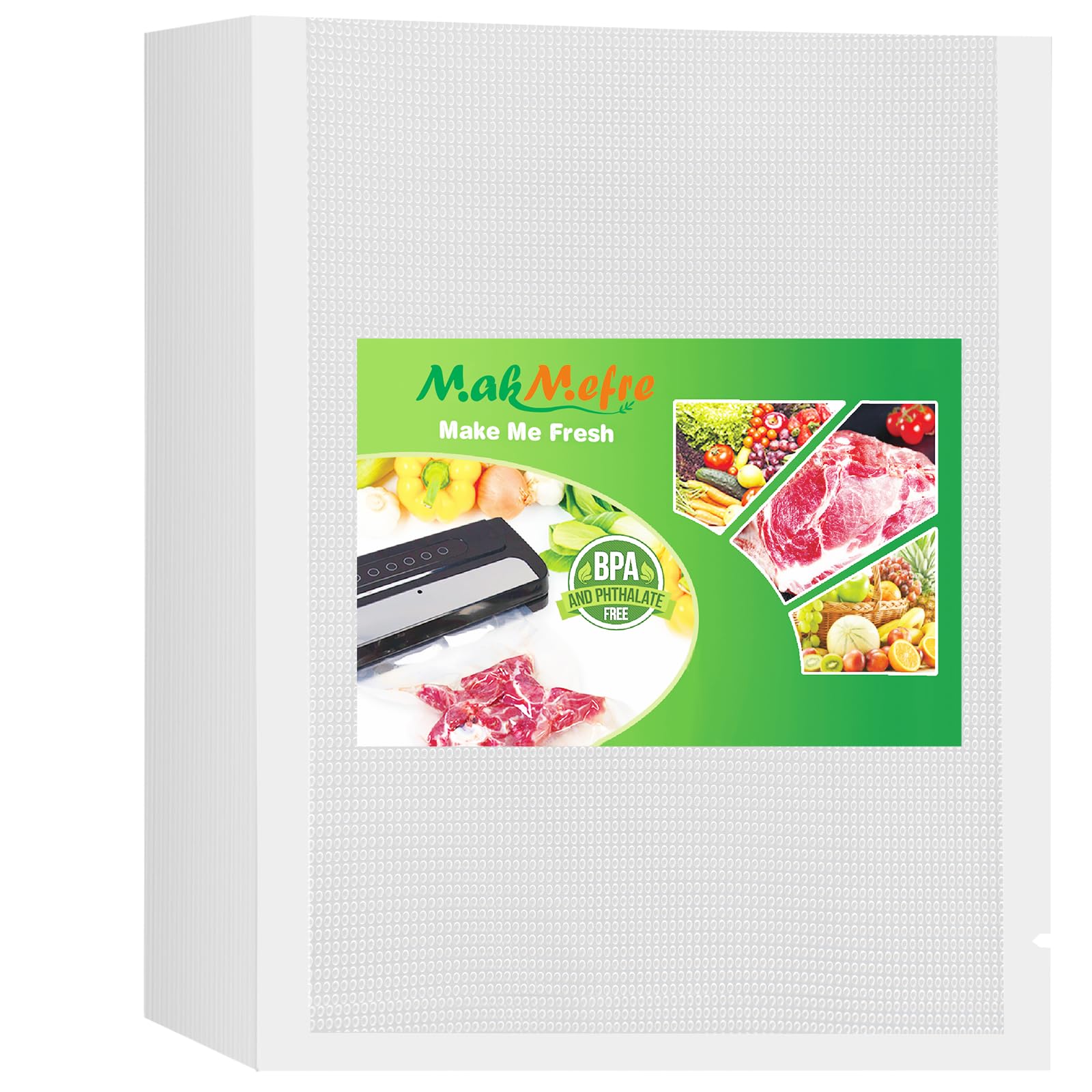 MakMeFre 100 Pack 20x30cm Food Vacuum Sealer Bags BPA Free Heavy Duty