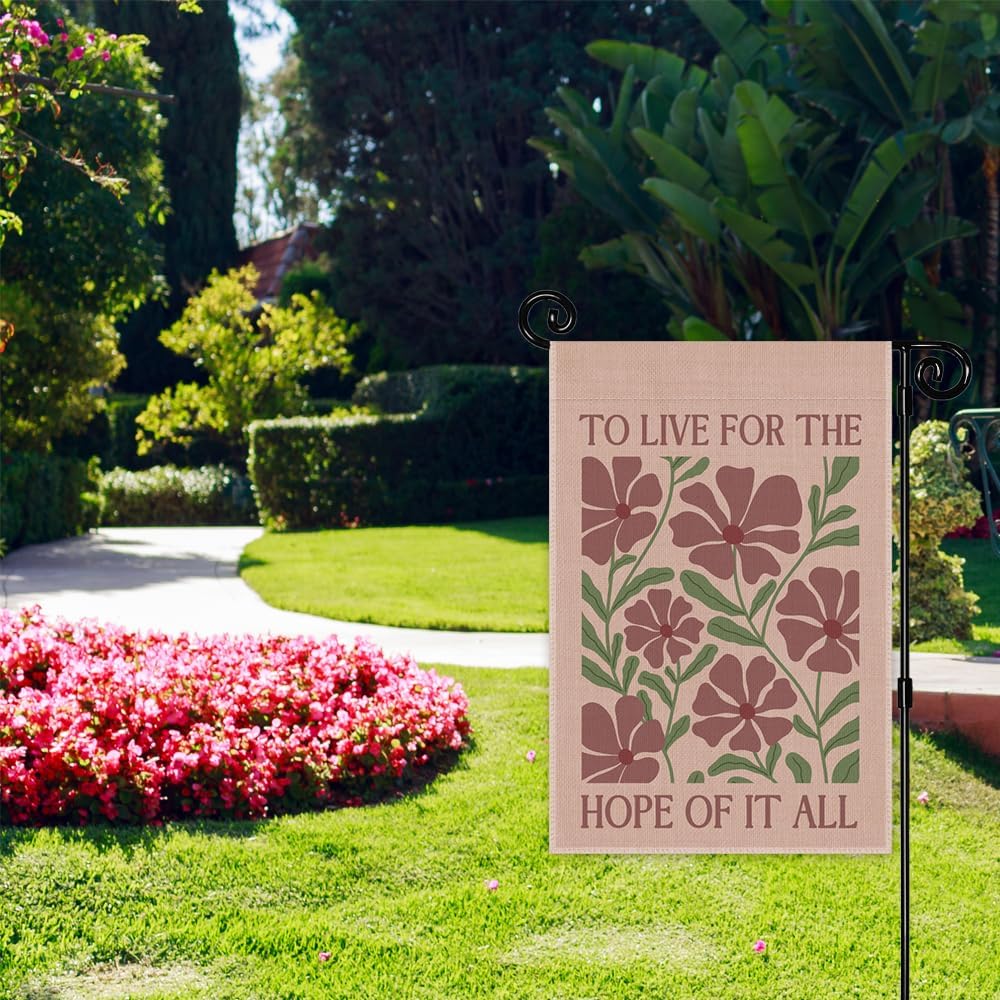 To Live for the Hope of It All Garden Flag, Double Sided Yard Outdoor Farmhouse Lawn Porch Decor, Motivation Quote Flag Gifts, Folklore Inspired Flag, Birthday Gifts for Women Music Lover - Image 4