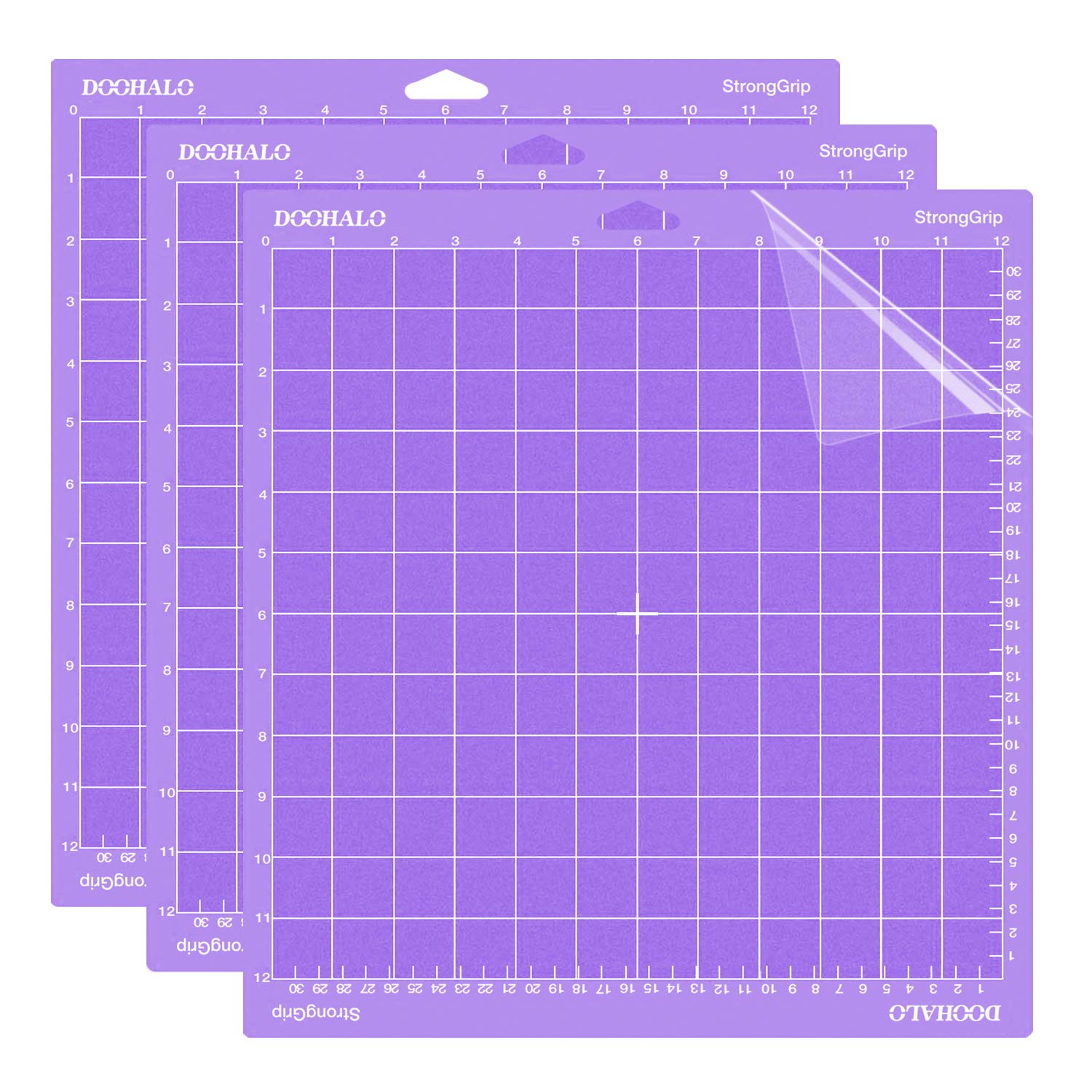 DOOHALOCutting Mat for Silhouette Cameo 4 Cutting Machine Stronggrip Cutting Mat 12 X 12 inch 3 Pack Replacement Adhesive Mats for Silhouette Cut