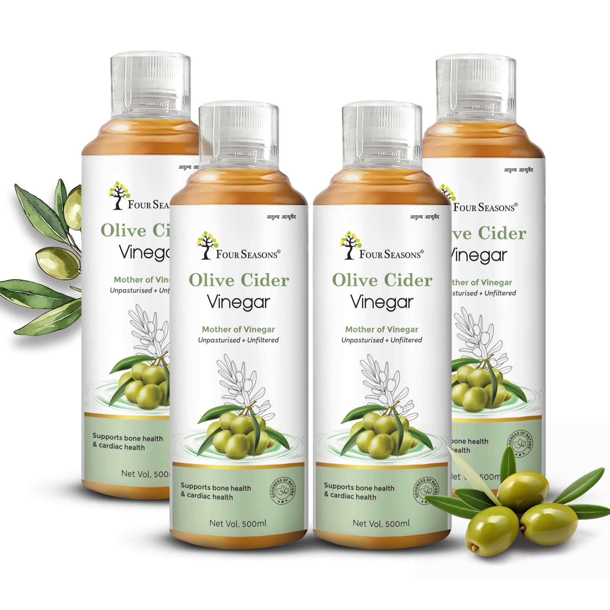 Olive Cider Vinegar | Zaitoon Ka Sirka | Naturally 100% Pure & Natural | Ayurvedic Vinegar Good For Health | Daily Dose Of Wellness - 500ml (Pack of 4) (B0DDXQRSM7) Amazon Price History, Amazon Price Tracker