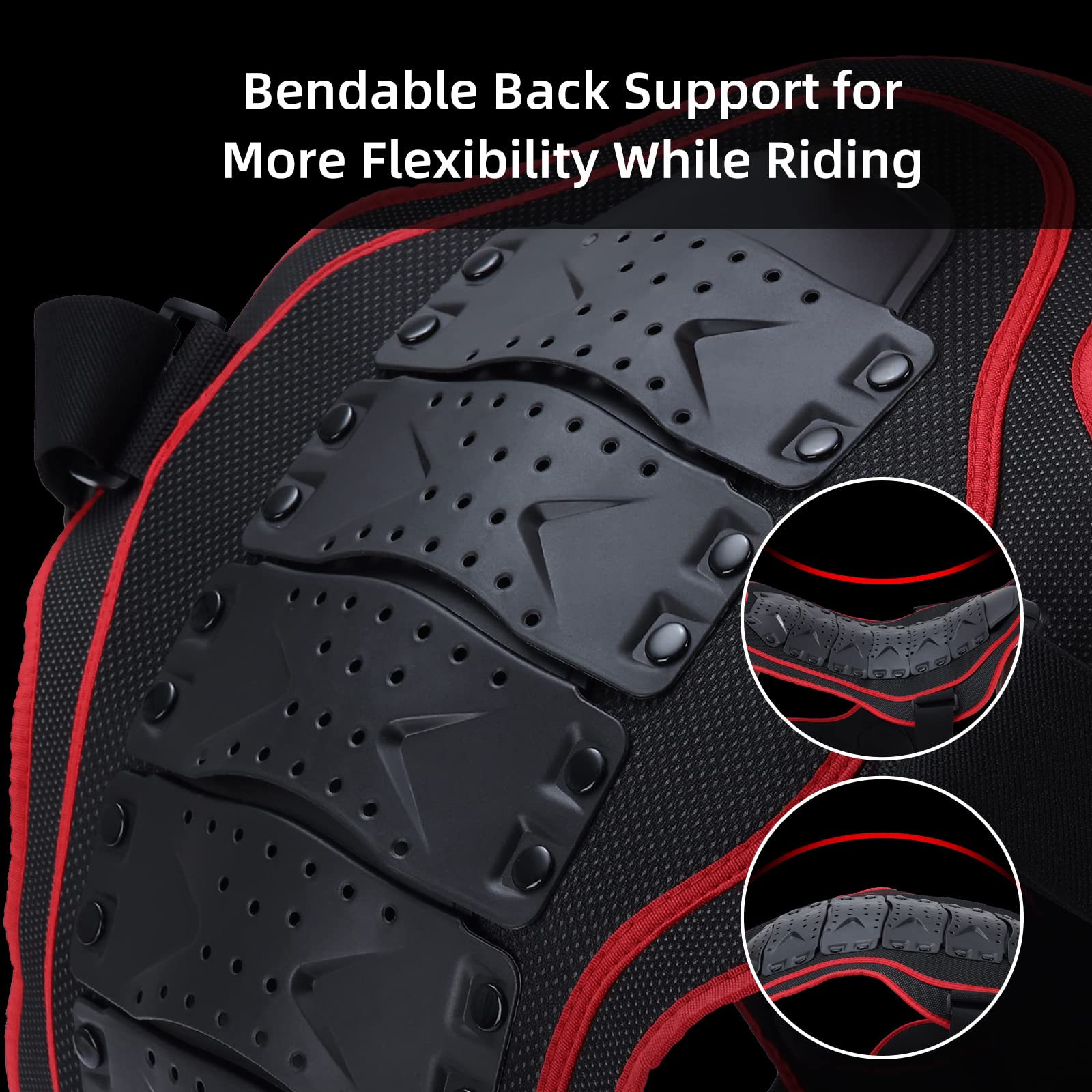 Protection Moto Vélo Equipement Dorsale Pare Pierre pour VTT Cross Trottinette Ski Adulte Enfant