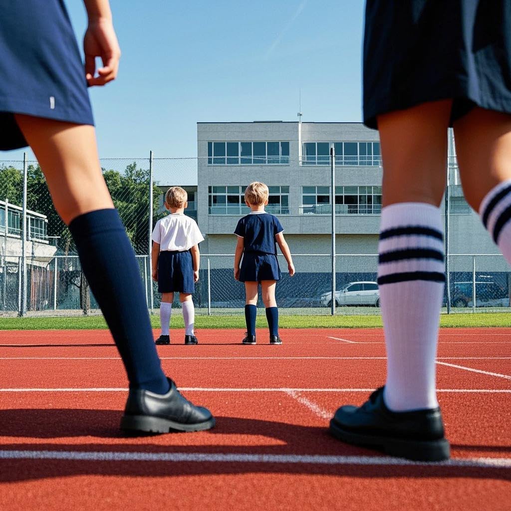 ENBAOHUI 3 Pairs Toddler Soccer Socks - Kids Boys Girls Knee Socks - Image 6