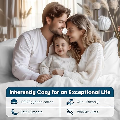 Miniatura 6 de SONORO KATE - Juego de sábanas de microfibra súper suave de 1800 hilos, sábanas egipcias, 15-17 pulgadas  38.1 - 43.18 cm. de profundidad de