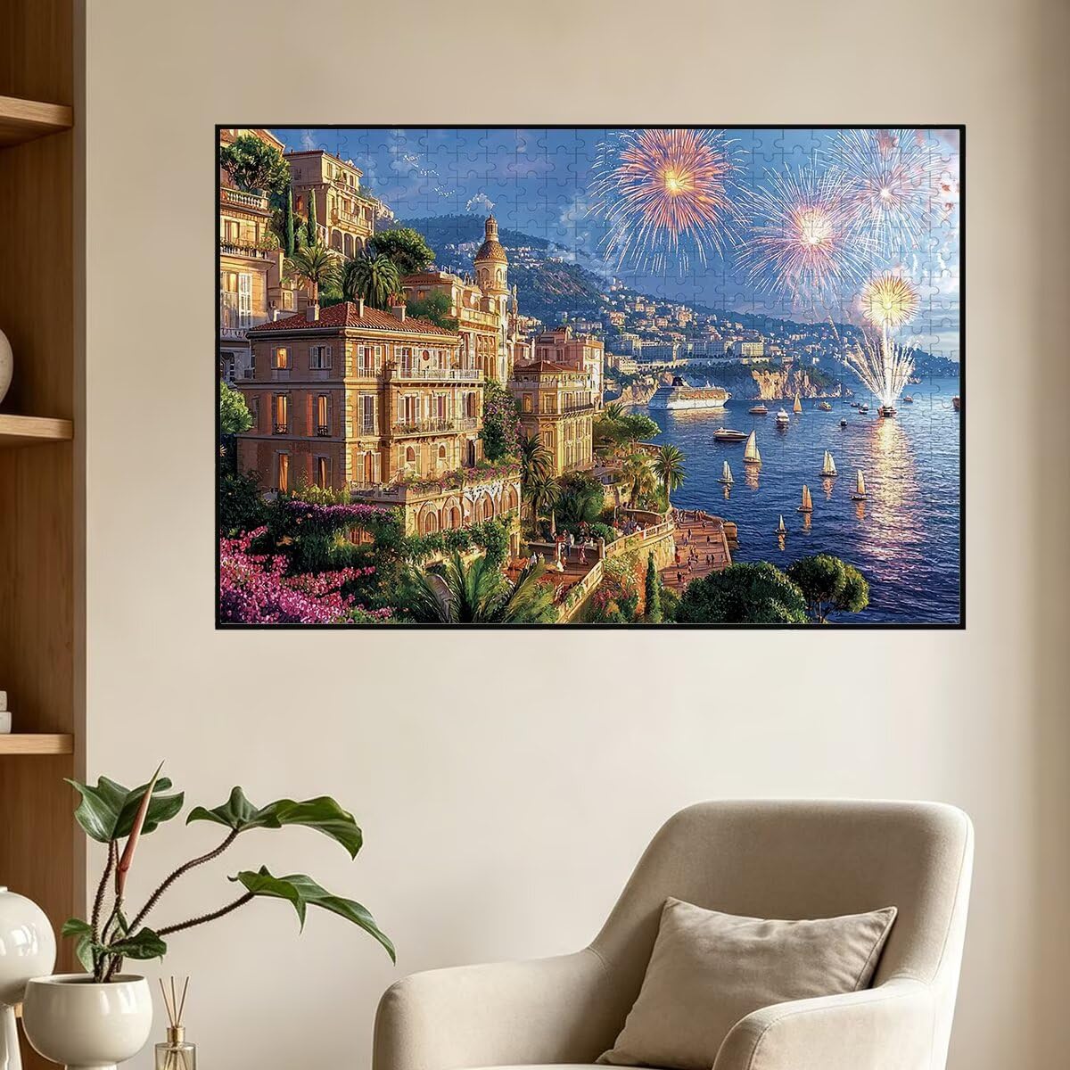 Puzzle 4000 Pezzi Paesaggi, Puzzle Adulti Italia in Legno, 141x87cm -1451
