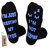 ZXGXLAW Birthday Gifts for Dad,Men Husband Grandpa Women idea Fathers Day Christmas Im Not Sleeping Funny Socks