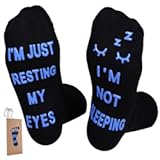 ZXGXLAW Birthday Gifts for Dad&comma;Men Husband Grandpa Women idea Fathers Day Christmas Im Not Sleeping Funny Socks
