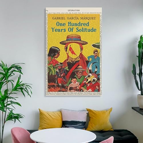 Miniatura 6 de Gabriel Garcia Marquez Book Poster. A Hundred Years of Lonely Book Cover Art Poster Canvas Painting Posters And Prints Wall Art Pictures for Living