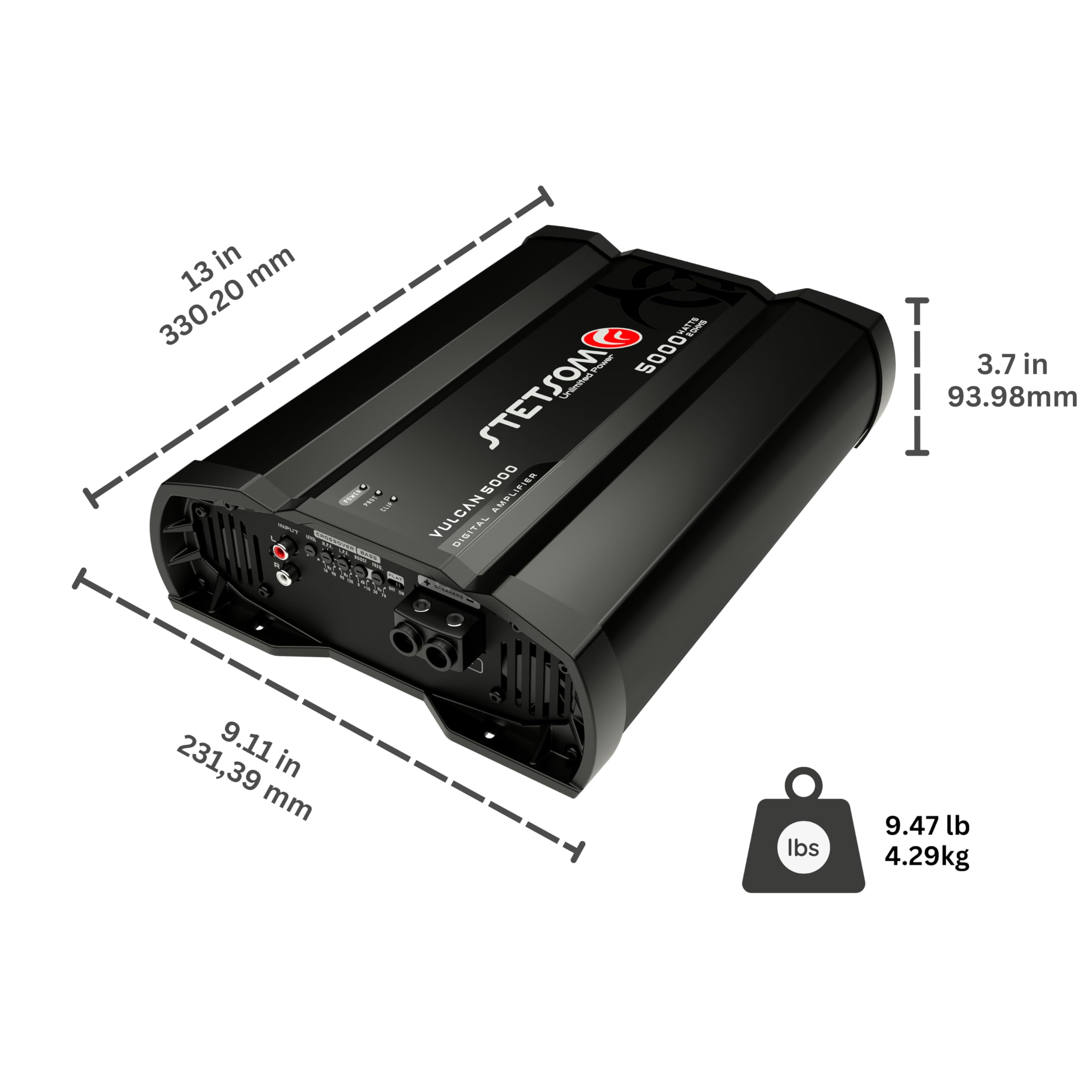 Amplificador Digital Vulcan 5000W Stetsom 1Canal 2Ohms | Amazon.com.br