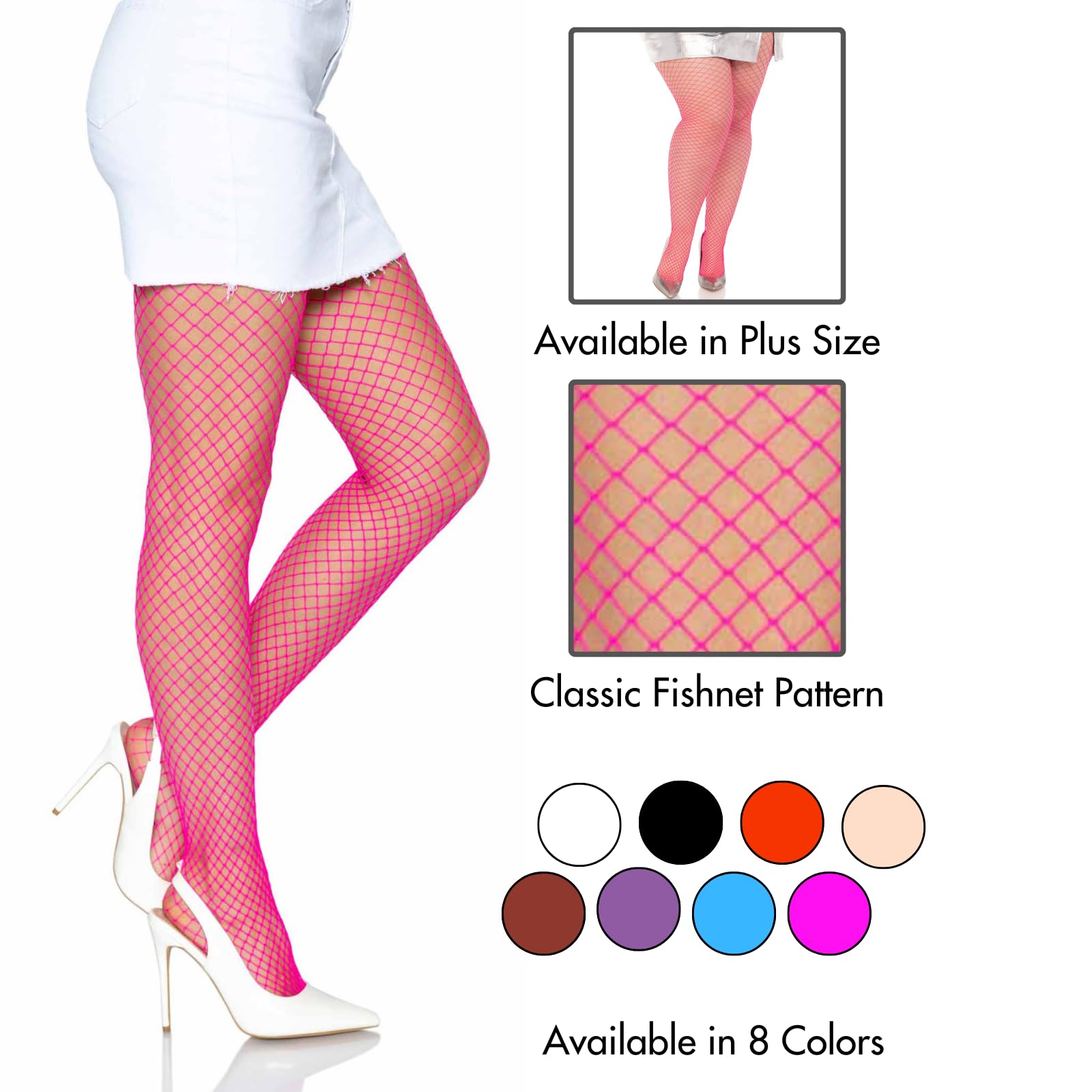 Leg Avenue Industrielle Netzstrumpfhose aus Spandex für Damen