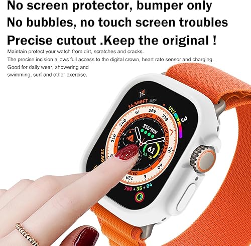 Miniatura 50 de BOTOMALL Funda protectora compatible con Apple Watch de 1.614 pulgadas Series 9, Series 8 Series 7, TPU suave, flexible, delgada, ligera, funda