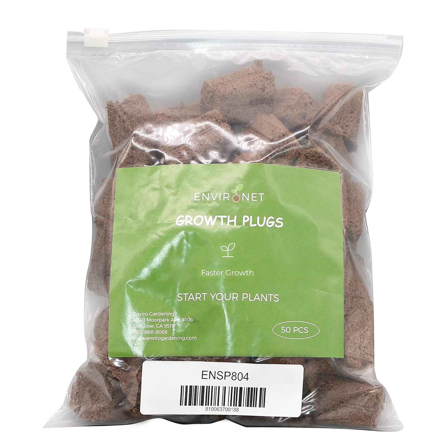 Seed Starter Plugs, Growth Plugs for Seed Starting, Hydroponic and Soil Applications (1 Pack of Approx 50 Counts, 1 Inch Square X 1.75 Inch deep)