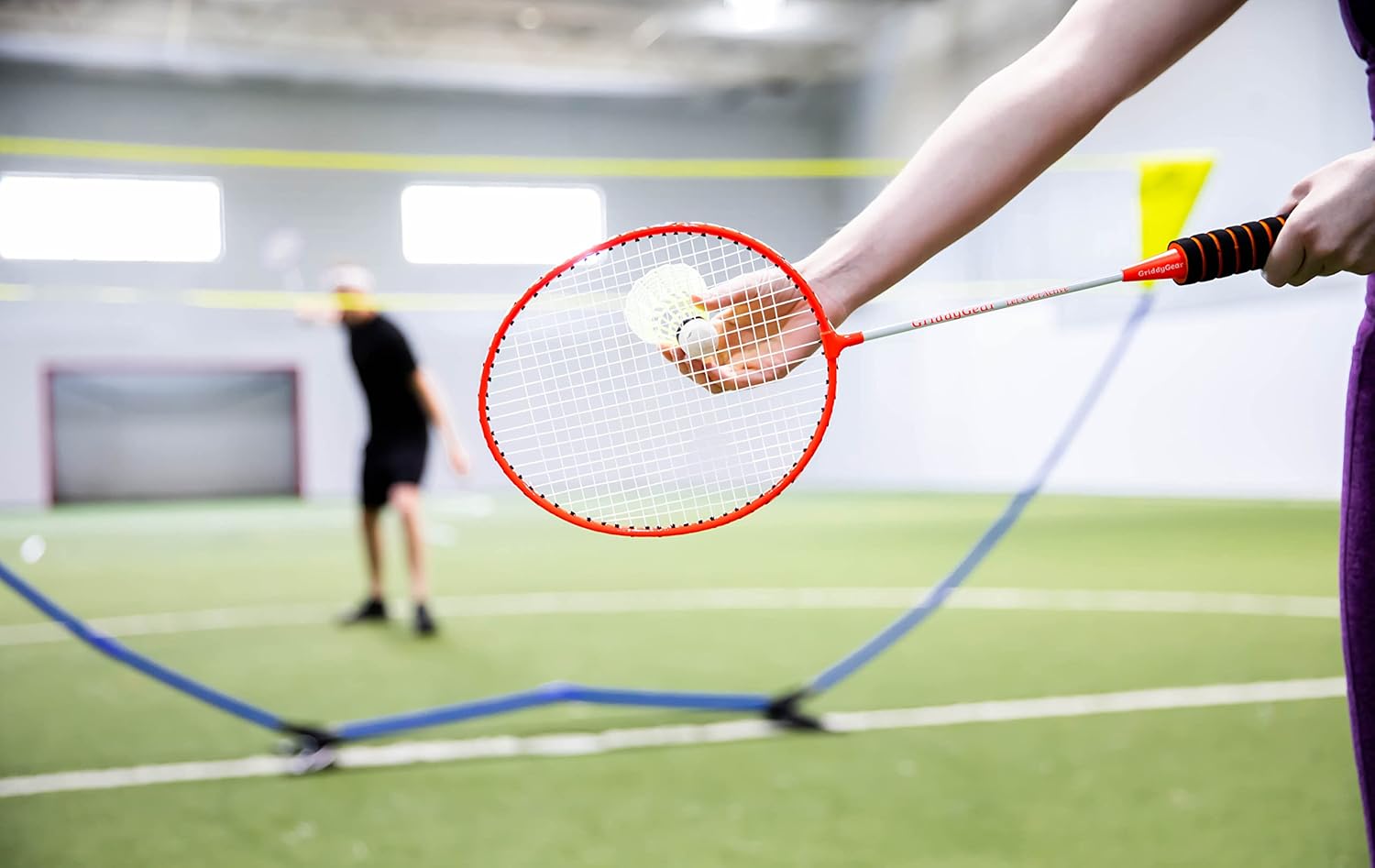 GriddyGear Badminton Racket Set—Badminton Equipment of 4 Carbon Fiber Rackets, 4 Birdies, 4 Sweatbands—Portable Set for Kids and Adults—Outdoor Backyard Games and Outdoor Sports Equipment : Sports & Outdoors