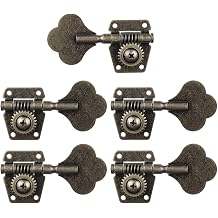 4R1L Vintage Open Gear Bass Tuners Machine Head for Jazz Precision Bass, Bronze