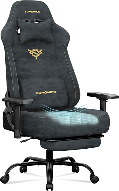 SONGMICS Gaming-Stuhl, ergonomisch, bis 200 kg