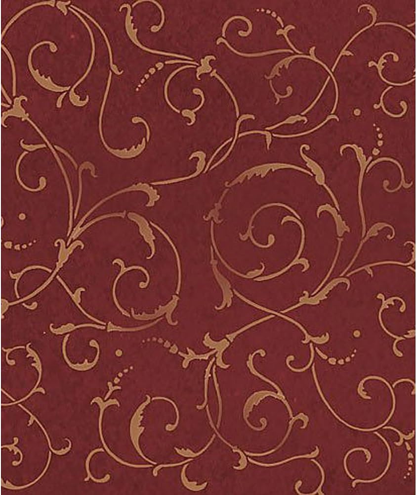 Wall Stencil Lily Scroll - Reusable Stencils for Easy DIY Wall Decor