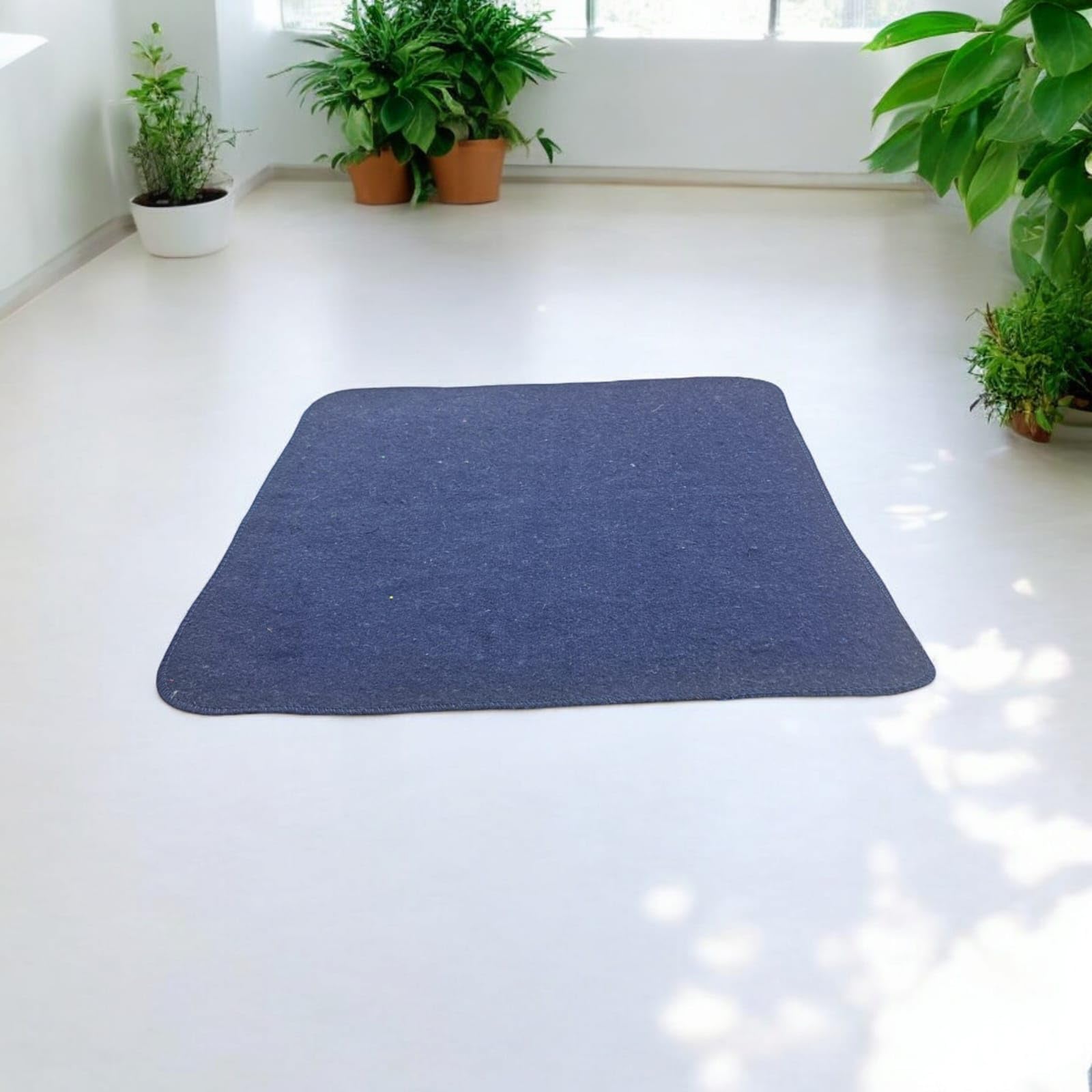 Achleshwar Premium Dark Blue Woolen Aasan - Completely Handcrafted Perfect Mat for Meditation & Prayers - Soft, Comfortable(Size 23 x 30 Inch) Pack of 2-image-26