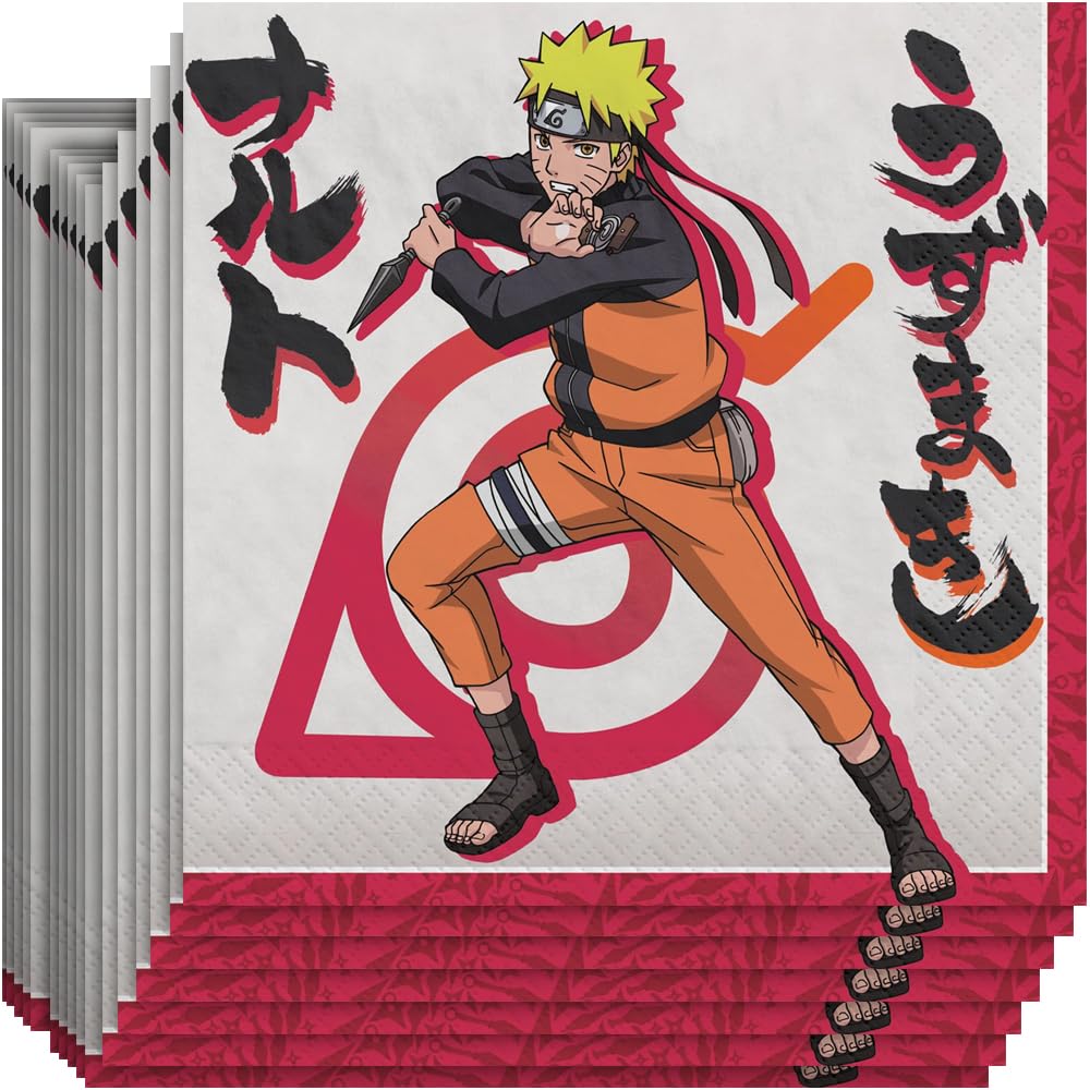 Serviettes Naruto pour fête d'enfants et goûter d'anniversaire manga
