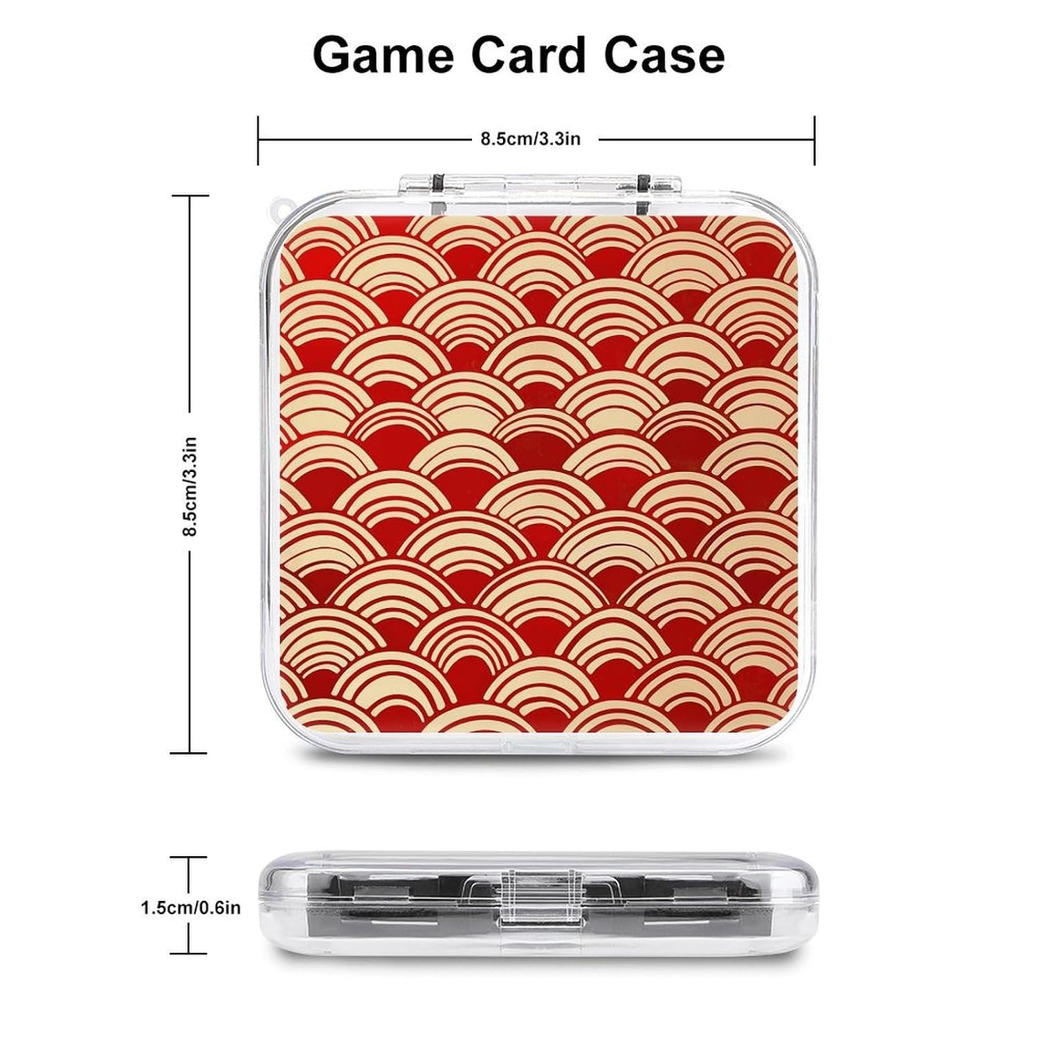 FodPand With Red Waves Switch Game Case Holder with 12 Cartridge Slots & 2 Micro Sd Card Storage Slim Portable Cartridge Case Cover Hard Shell Storage Organizer Traveler Gift Accessory image 2