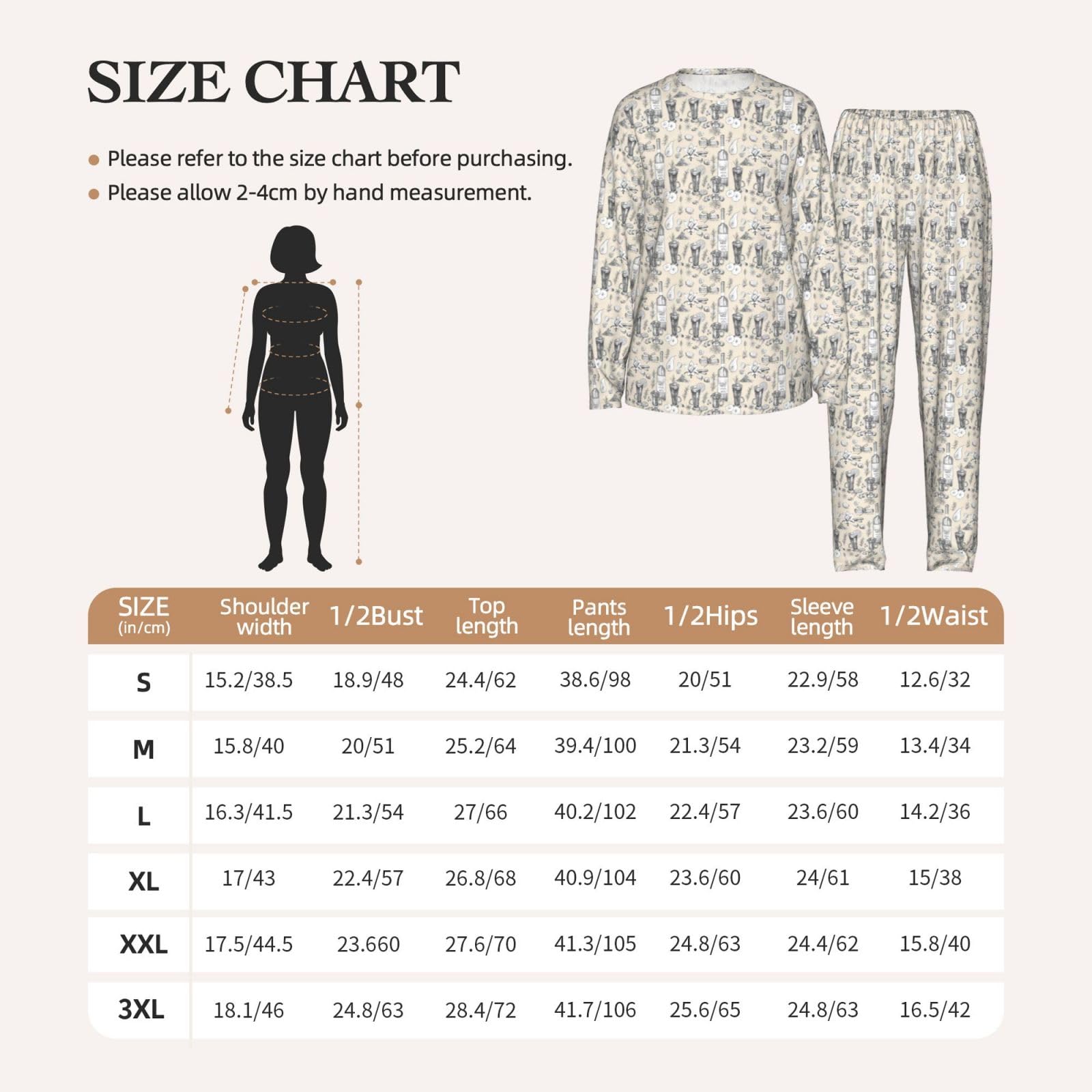 Vino e vinificazione Cantina Campo d'uva Stampa Delle Donne Manica Lunga Pigiama Corrispondente Morbido Spiaggia Vacanze Nightwear Regalo Casual