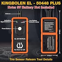 Vista 2 de KINGBOLEN EL-50448 Plus herramienta de recuperación TPMS para Ford para GM, sensor de presión de neumáticos automotriz 315/433 MHz, herramienta