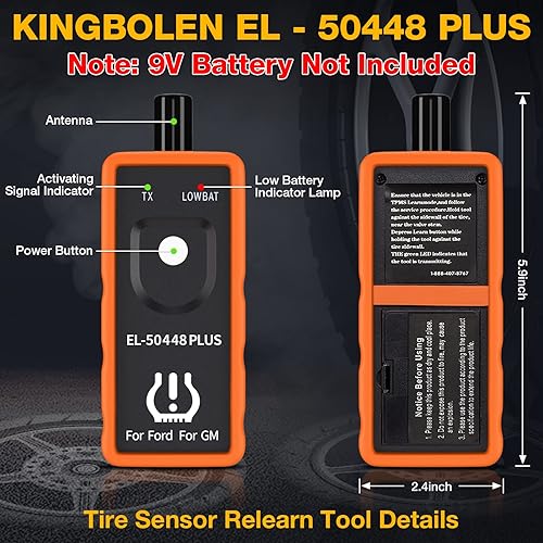 Miniatura 2 de KINGBOLEN EL-50448 Plus TPMS Herramienta de reaprendizaje para Ford GM Automotive Sensor de presión de neumáticos 315433 MHz Herramienta de