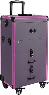 Estuche de maquillaje rodante, organizador de...