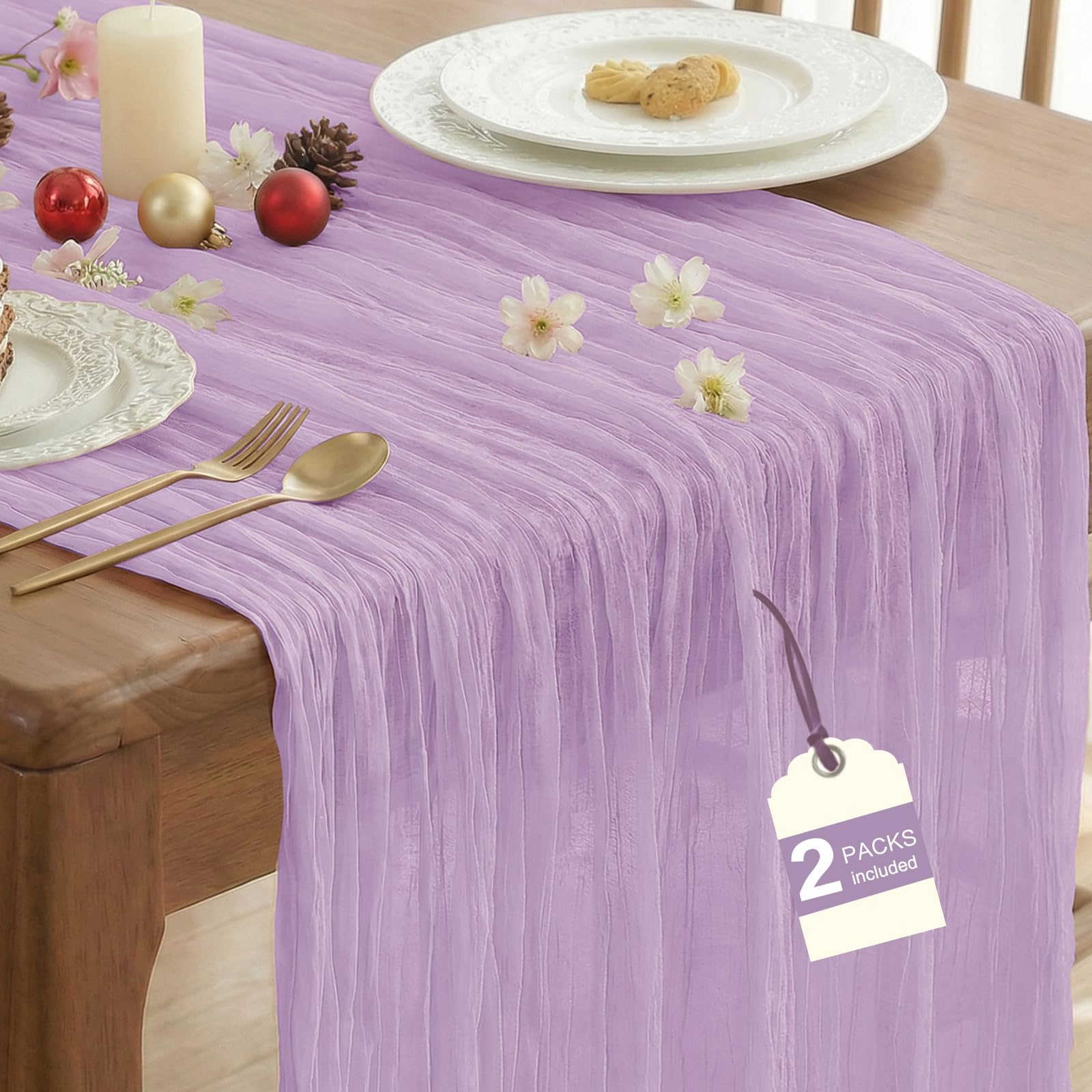 Pink Cheesecloth Table Runners - Fall Party Decor -32