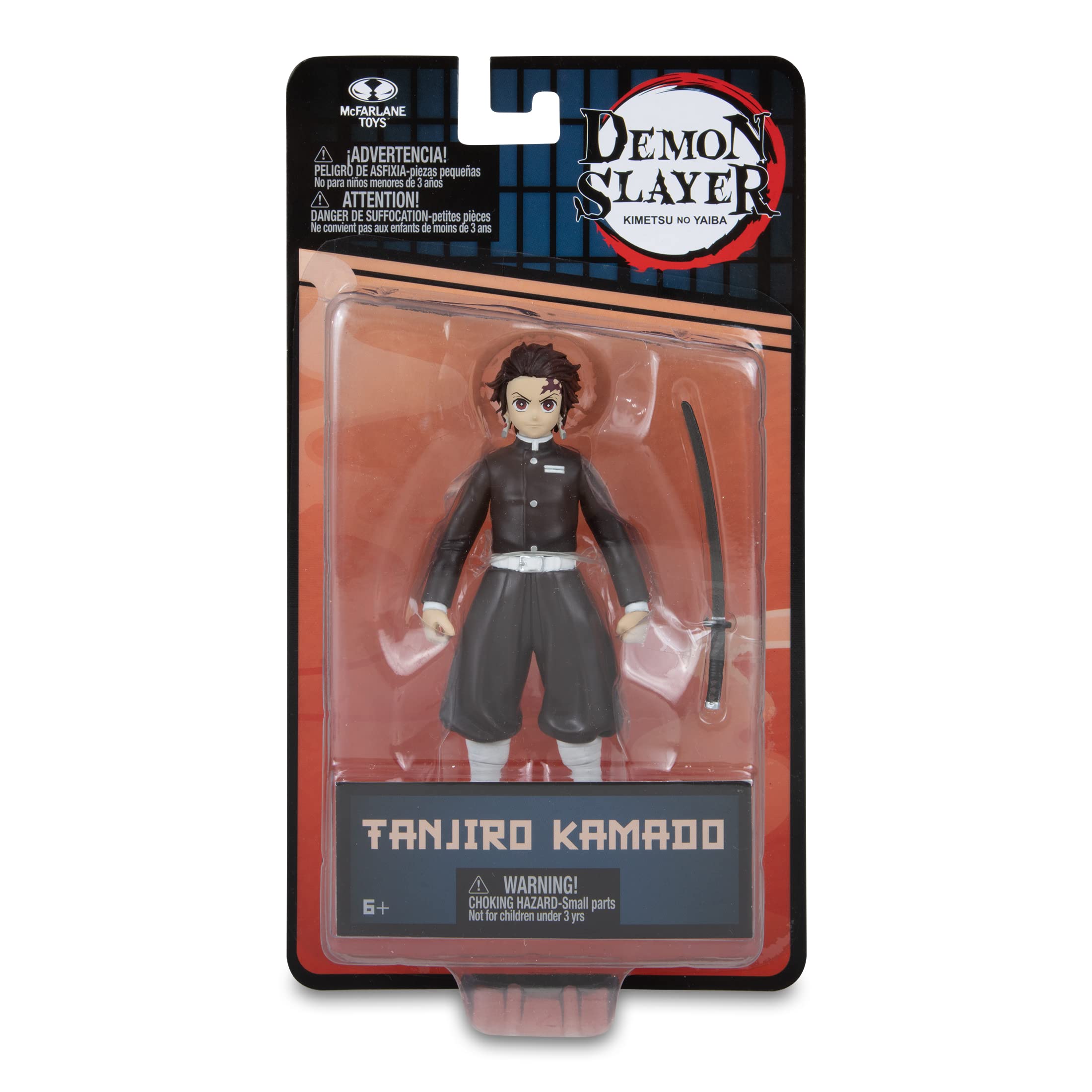 Bizak McFarlane 64383652 Tanjiro Kamado Demon Slayer Toy, Solid, Multi-Colour, 12 cm