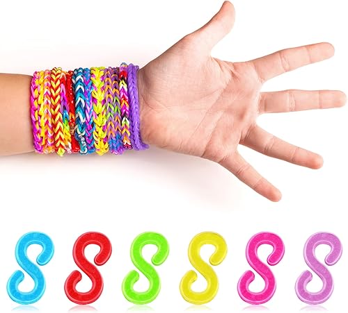 Miniatura 6 de Kit de recambios de 500 clips de banda de goma conectores de plástico clip para pulseras de telar manualidades exquisitos dispositivos juguetes para