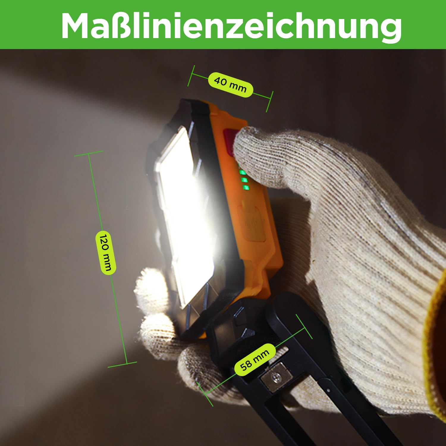 LUTEC Luce da lavoro ricaricabile, luce magnetica a LED da 1000 lumen, con base magnetica e gancio di sospensione, rotazione a 360° e rotazione di 200°, per riparazione auto, emergenza e campeggio (2)
