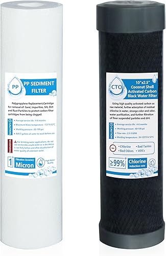 Miniatura 7 de Sistema de filtro de agua dual externo para vehículos recreativos para reducir sedimentos, suciedad, arena, óxido, partículas de escamas y sabor a